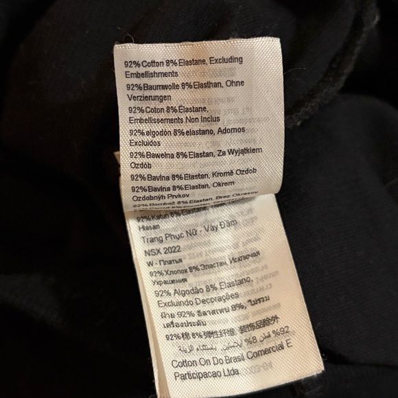 COTTON:ON Black Short-Sleeve Midi Dress with Side Slit Women SMALL - Picture 4 of 5